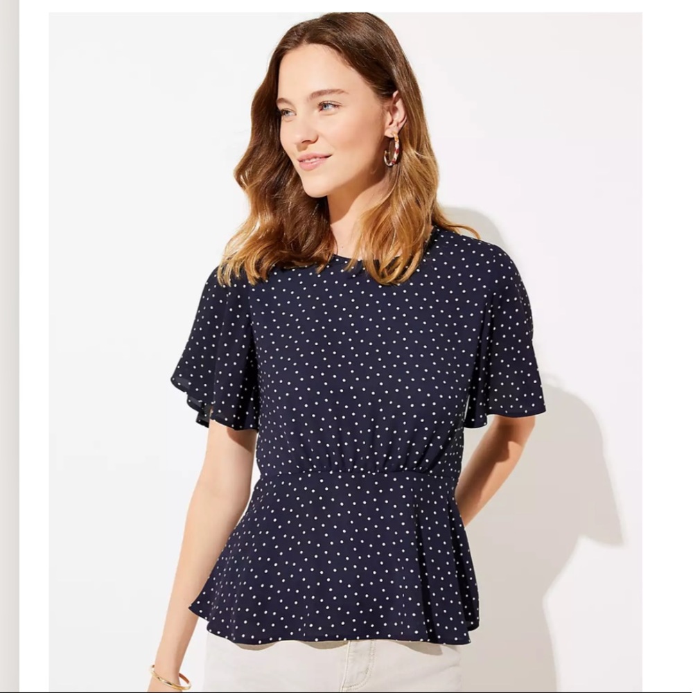 Loft Dot Peplum